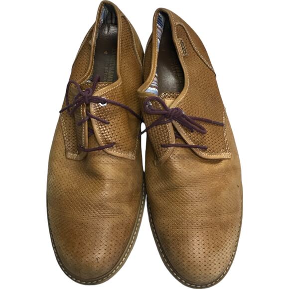 Pikolinos by Johnston and Murphy Oxford Dress Shoes Tan Men\'s Size 44 Lace Up